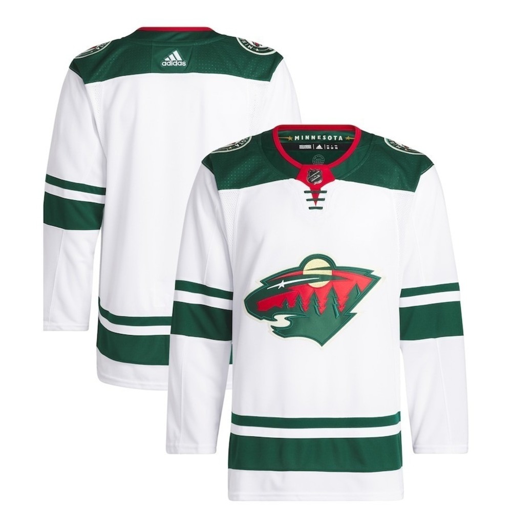 Minnesota Wild Adidas Primegreen Away NHL Hockey Jersey White Sz 54 (XL) NEW
